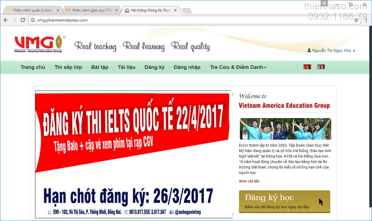 Cổng thông tin điện tử trung tâm ngoại ngữ